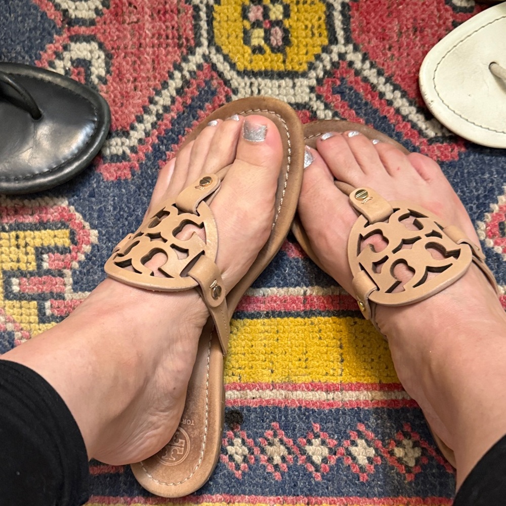 Tory Burch Tan Cutout Sandals